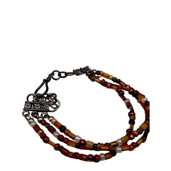 Faux Amber Teardrop Statement Necklace & Charm Bracelet Set   N77 - Picture 8 of 9